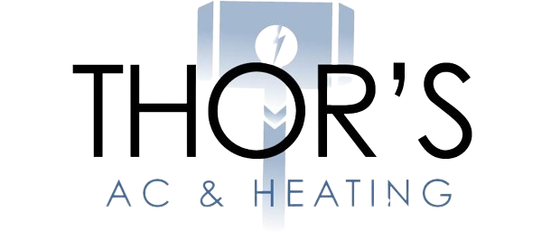 A logo for thor 's ac and heating company