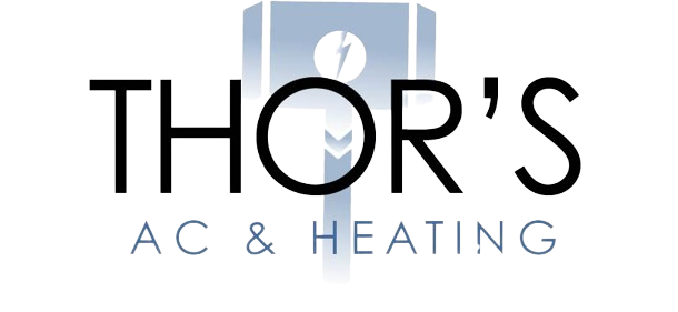 A logo for thor 's ac and heating company