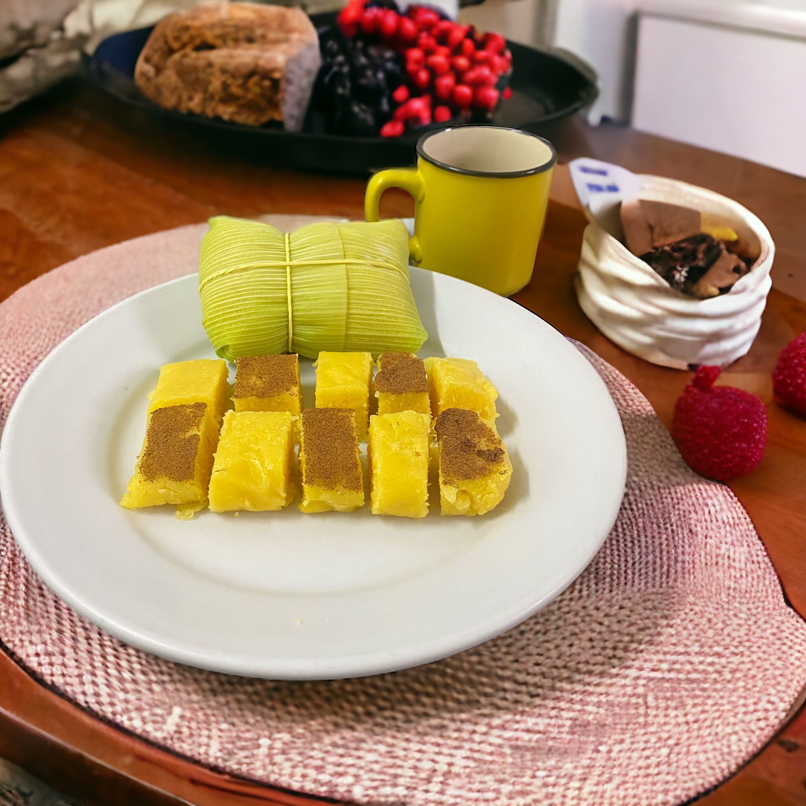 Pamonha doce com canela