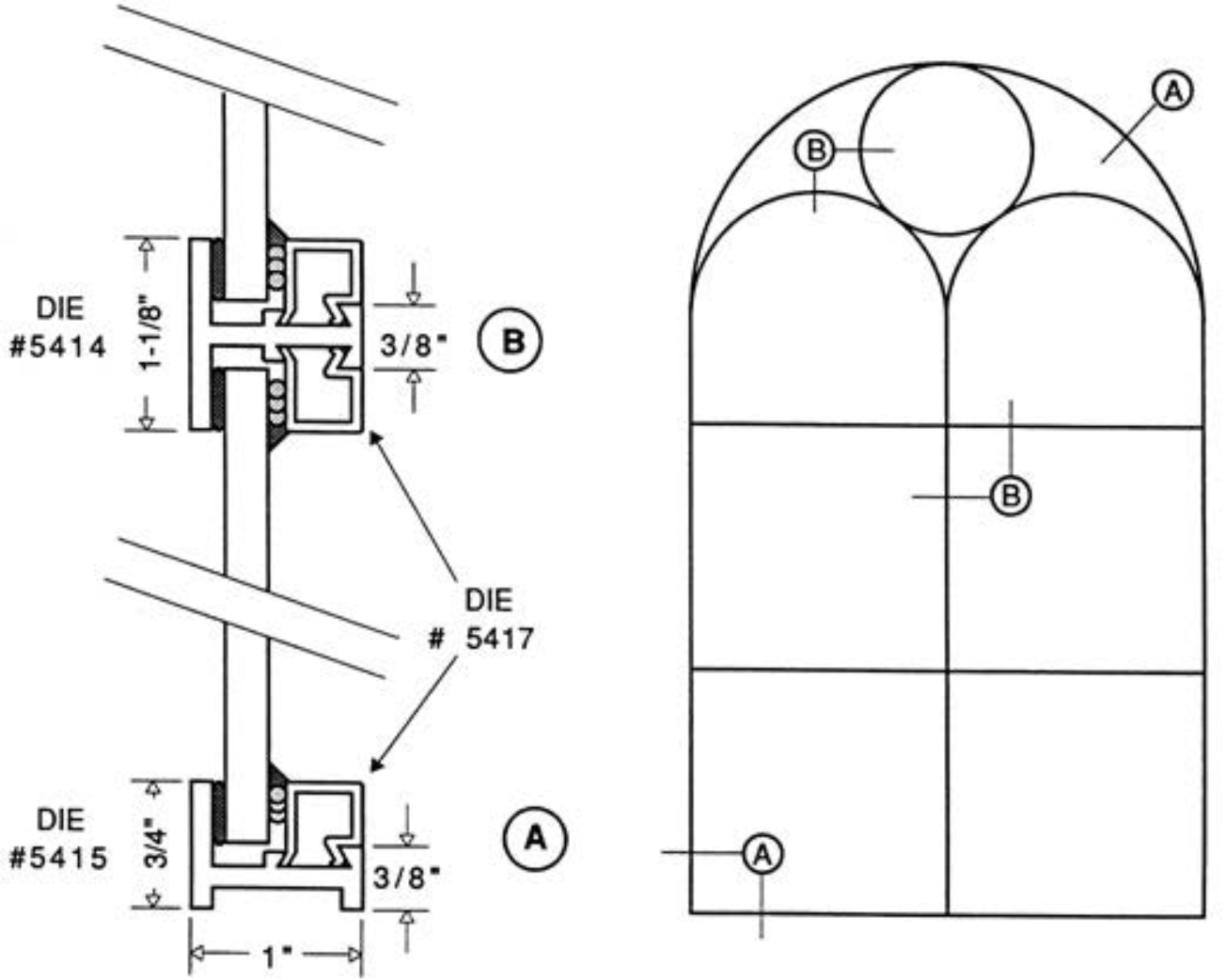 A black and white drawing of a window with measurements on it