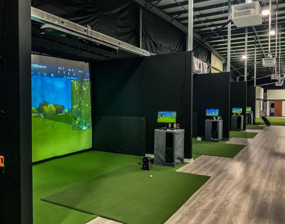 Row of Golf Simulators — Horsham, PA — The Skramble House of Golf