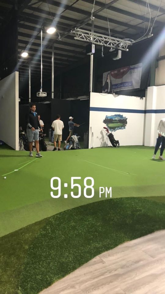 People in Golf Facility at Night — Horsham, PA — The Skramble House of Golf