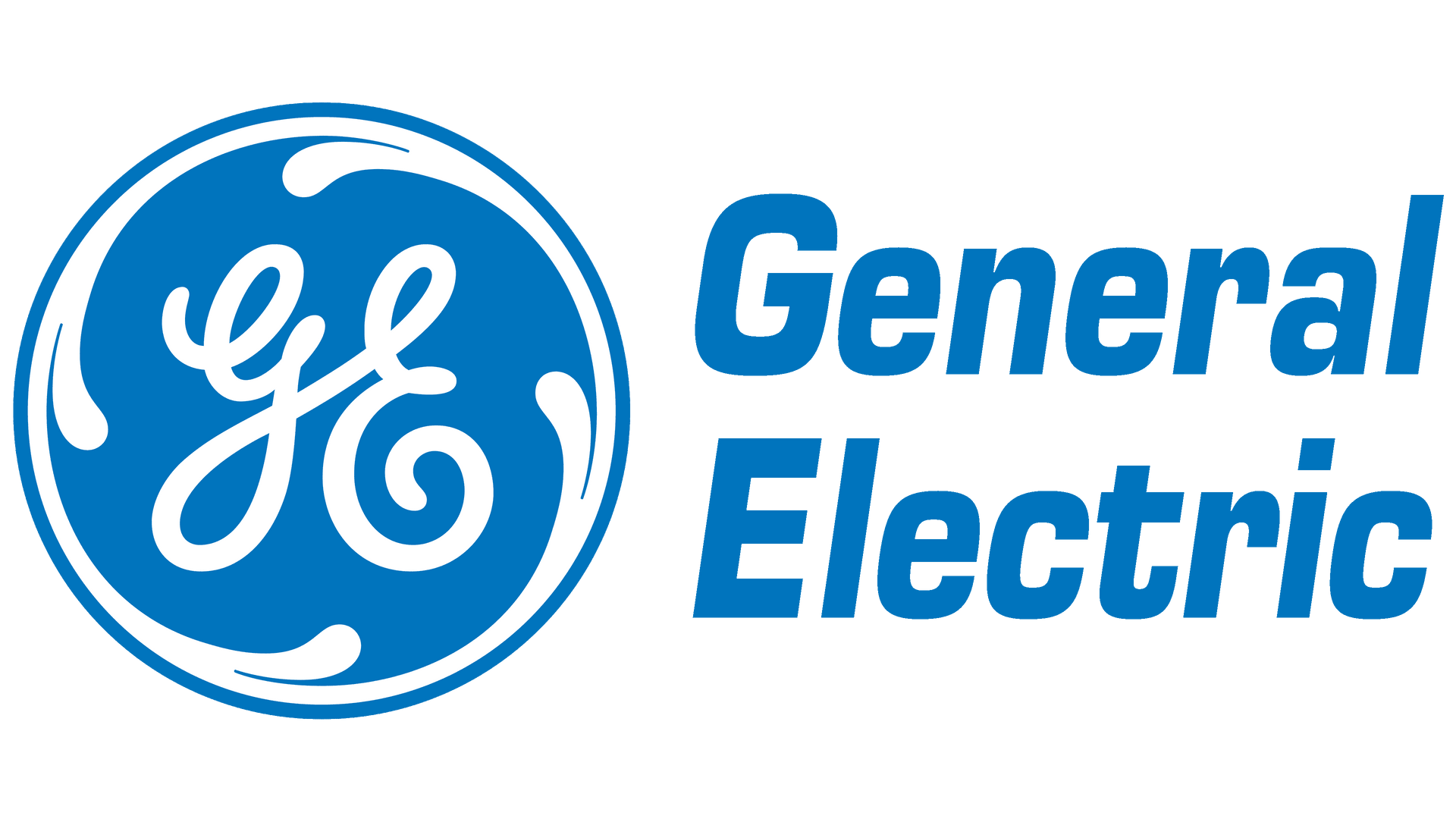 GE logo with a blue circle containing the letters 