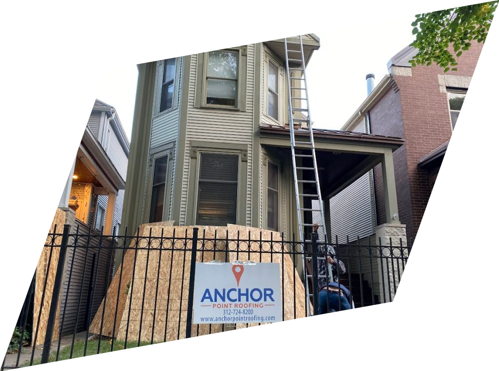 A house with a sign that says anchor on it