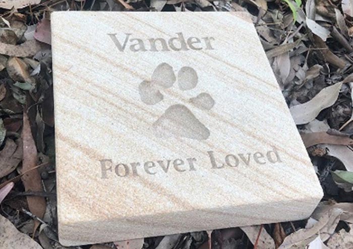 Forever Paw Print In Stone