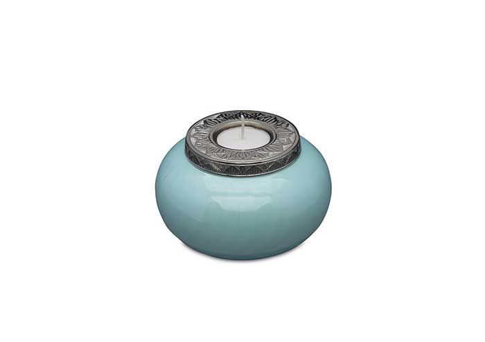 Blue and Silver Candle Urn