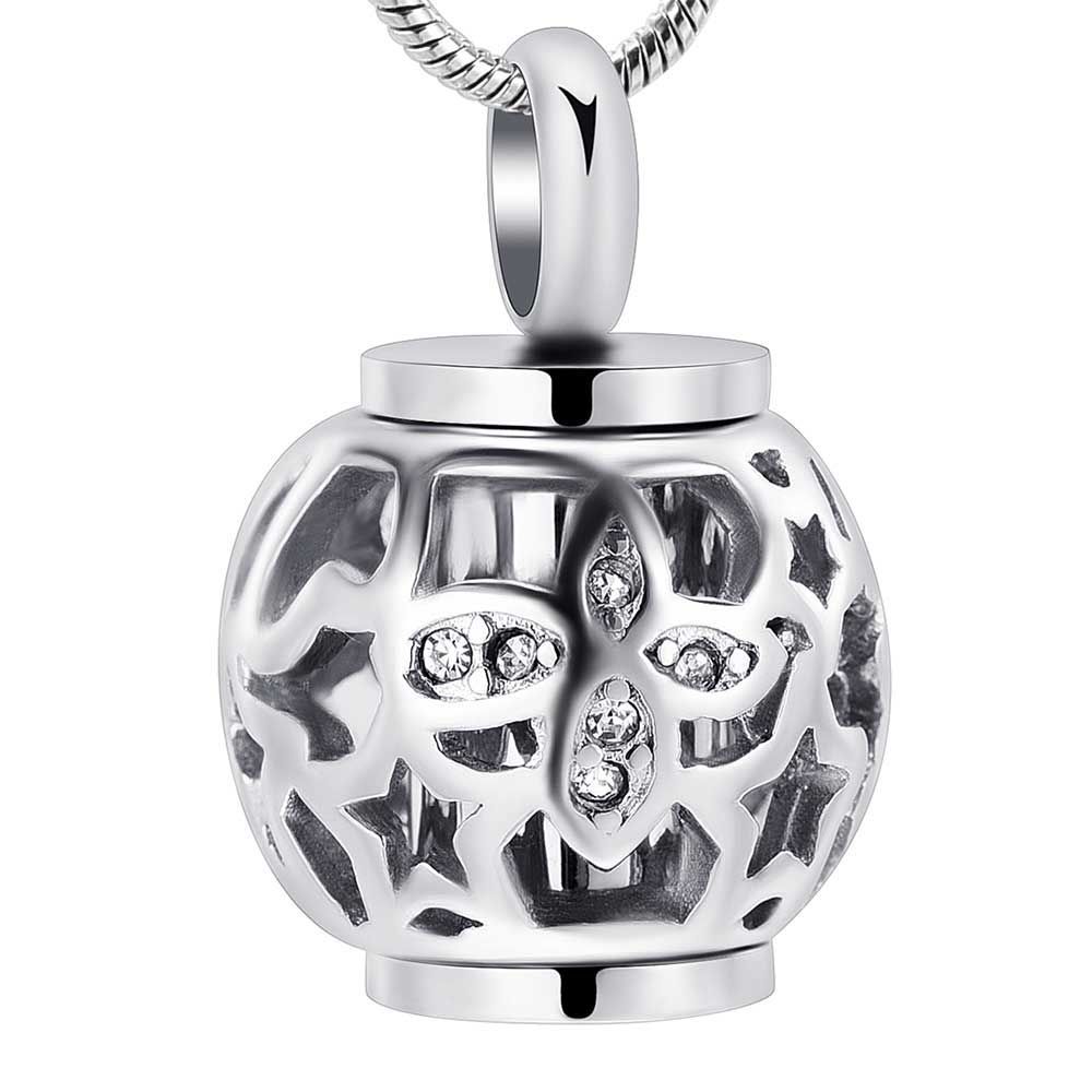 Lantern Urn Silver Pendant