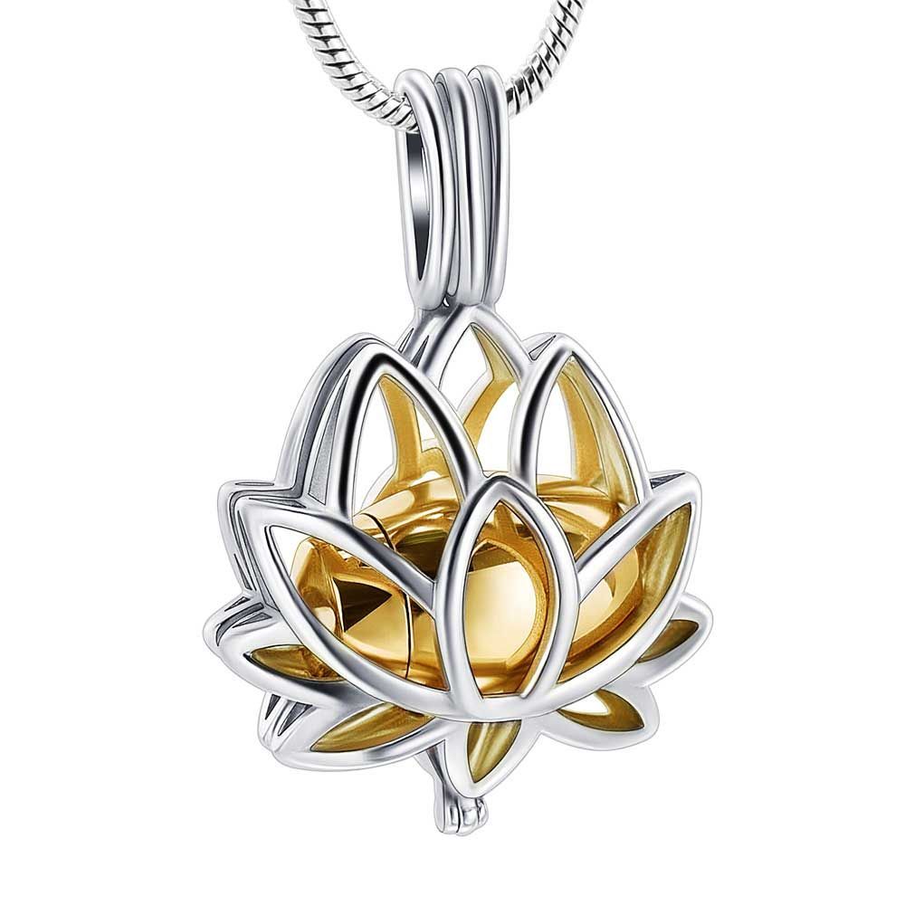 Lotus Urn Gold Pendant