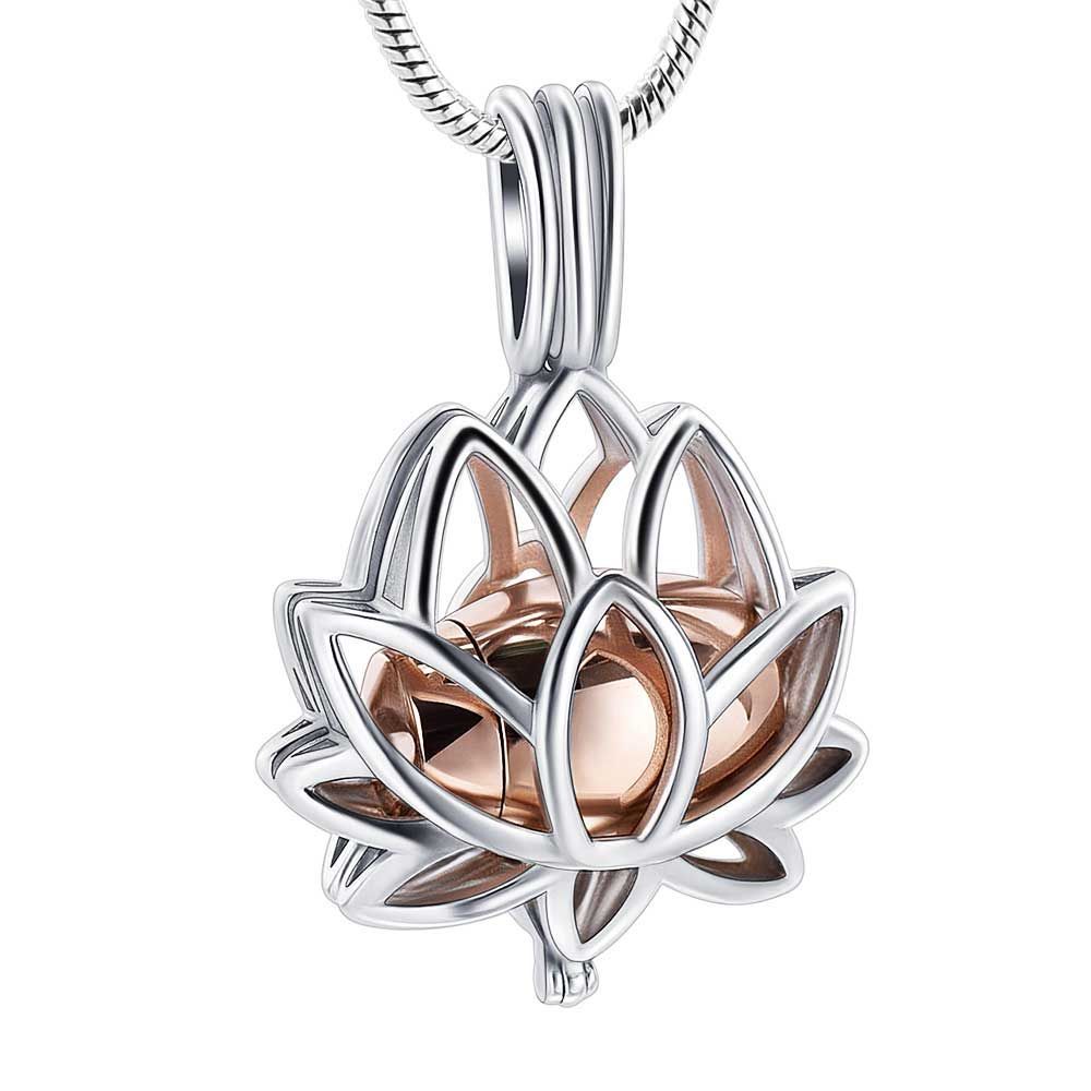 Lotus Urn Rose Gold Pendant