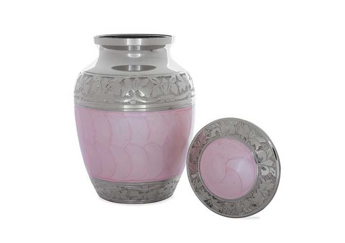 Pink and Nickel urn