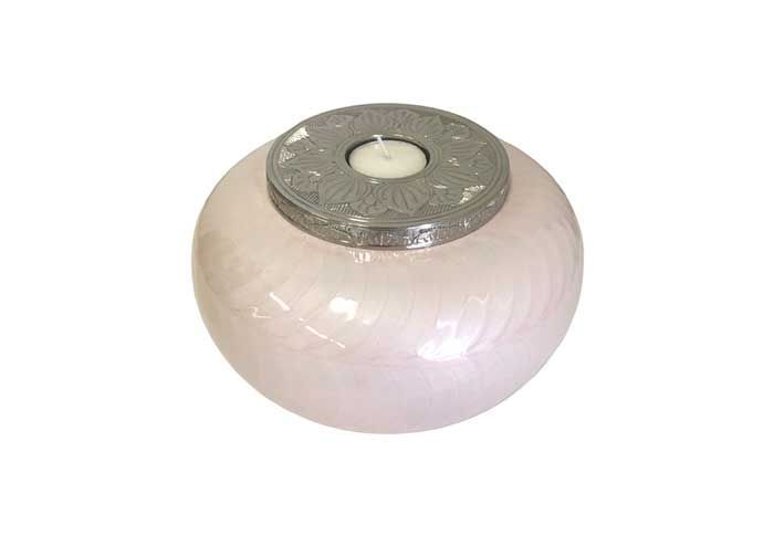 Pink and Silver Candle Urn