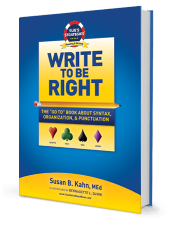 write to be right is a book about syntax , organization , and punctuation .