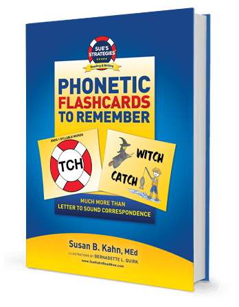 a book titled phonetic flashcards to remember by susan b. kahn , md  by Sues Strategies