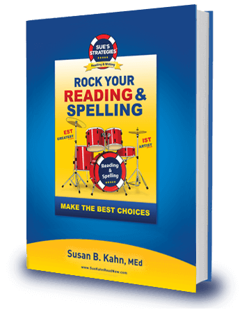 a book titled rock your reading and spelling by Sues Strategies