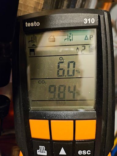 A close up of a testo 310 digital thermometer