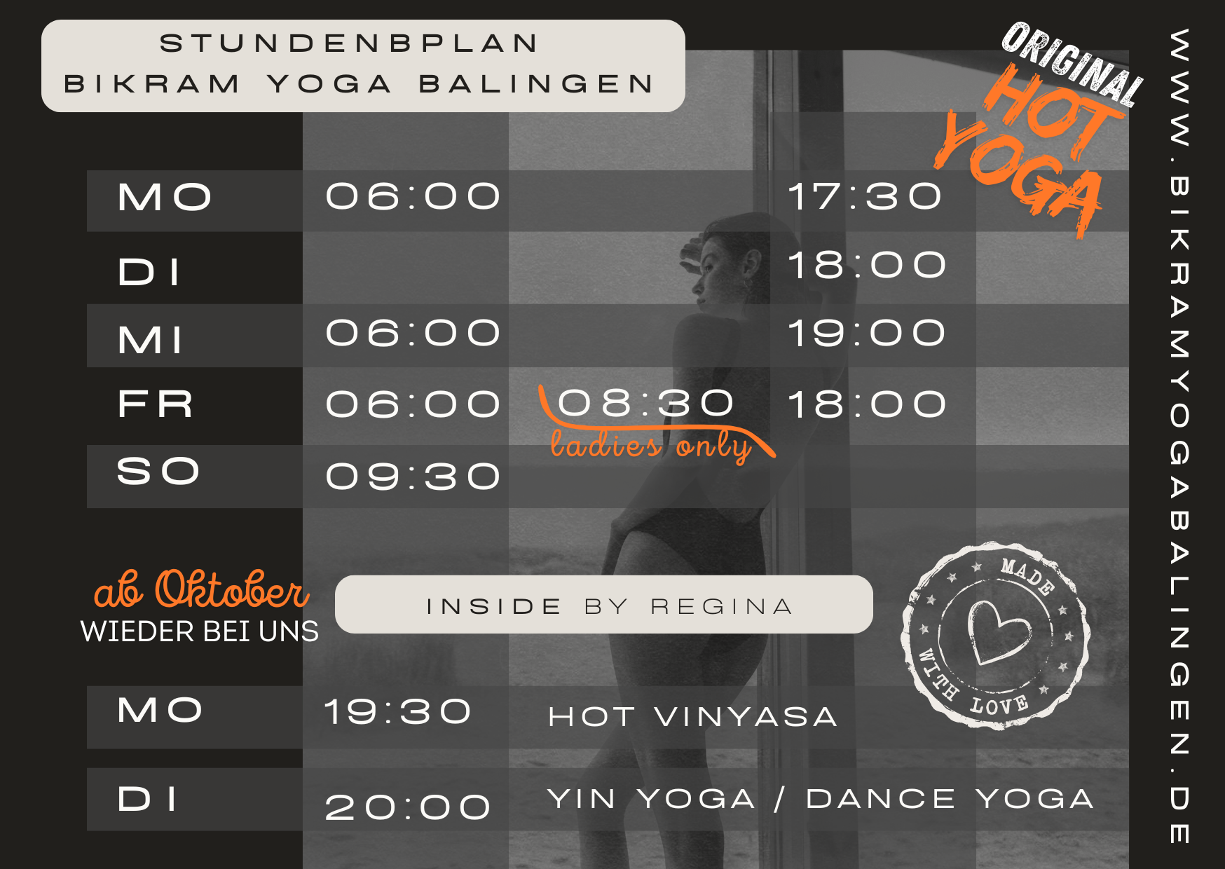 Stundenplan Bikram Yoga Balingen 2025