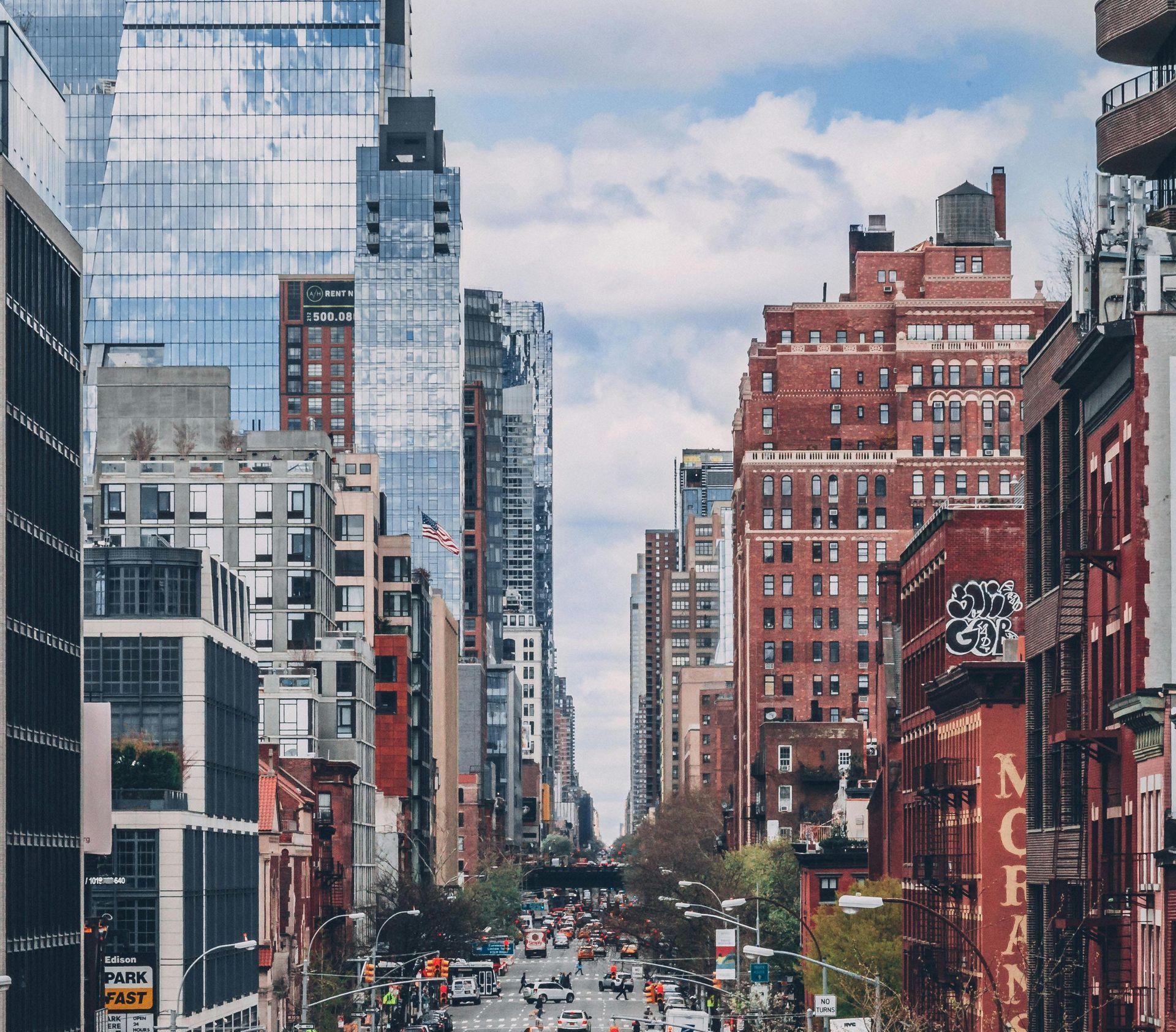 Apartment buildings in Manhattan.