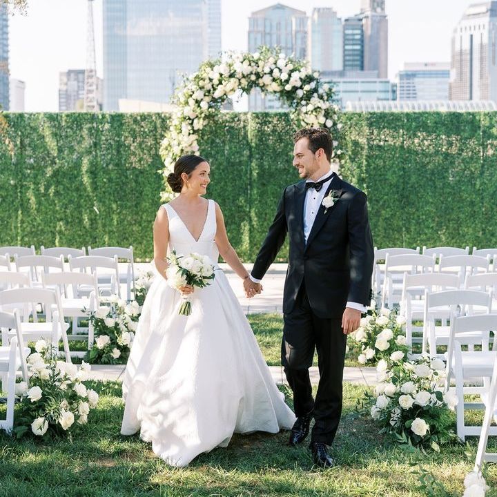 Bride and groom at their wedding reception by Wedding Planner Nashville.