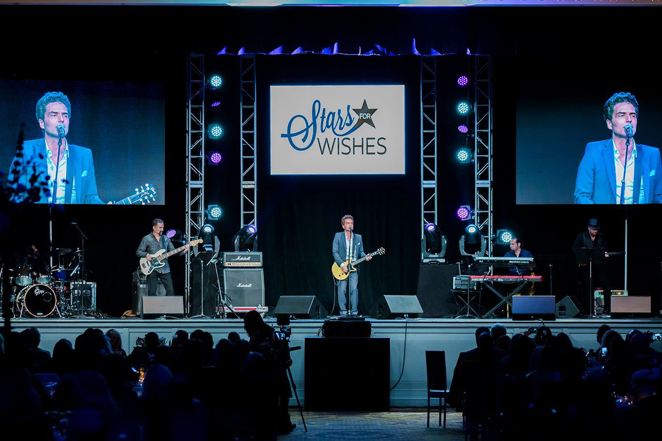 Make-A-Wish Foundation Fundraiser 2017, band playing instruments on a stage by Event Planner Nashville