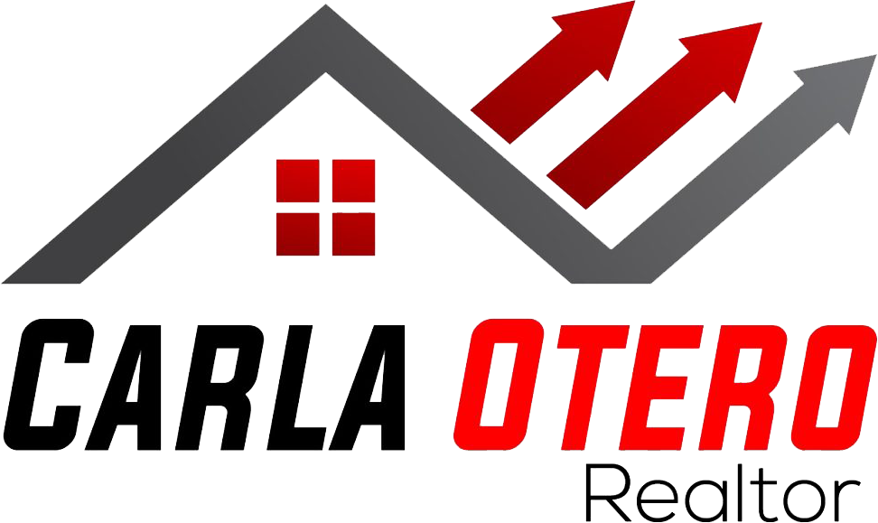 Logo for Carla Otero, Realtor, with a house silhouette and rising arrows.
