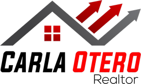 Logo for Carla Otero, Realtor, with a house silhouette and rising arrows.