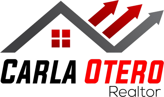 Logo for Carla Otero, Realtor, with a house silhouette and rising arrows.