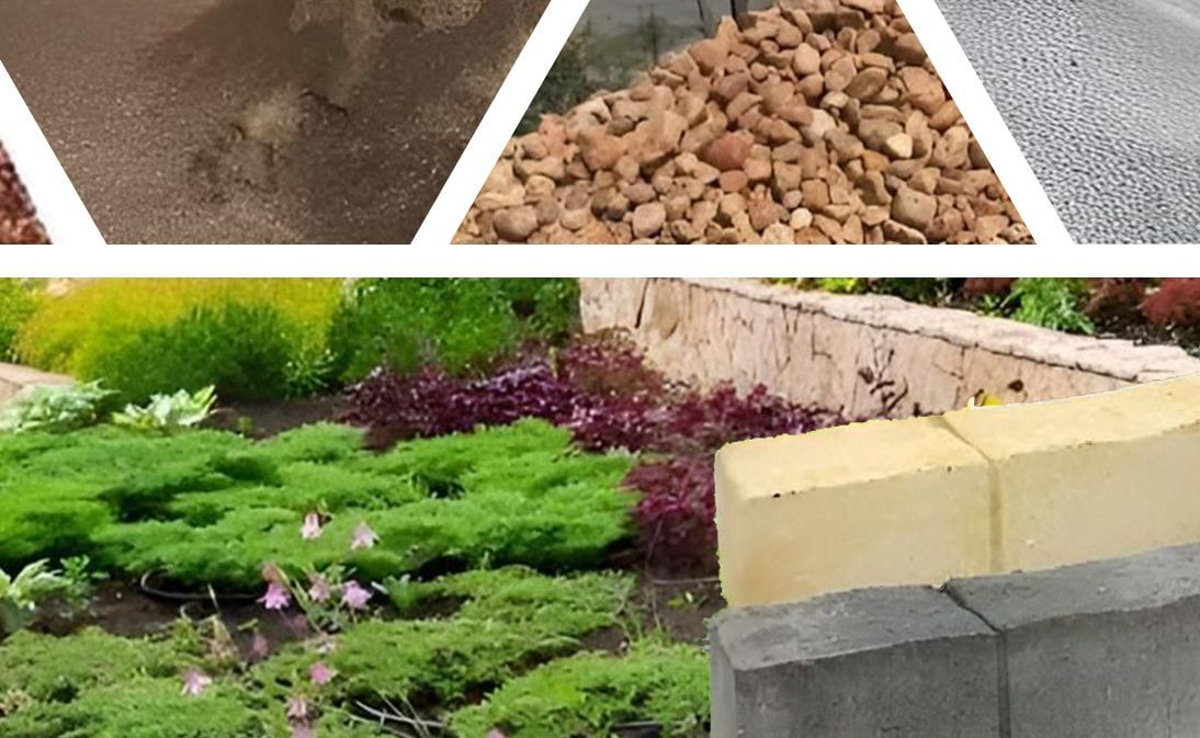 Collage of Garden, a Pile of Gravel, and a Brick Wall — Beehive Property Maintenance in Emerald, QLD