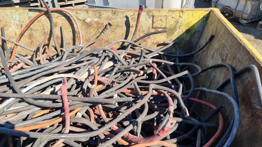 Pile of Electrical Wires in a Yellow Bin — Beehive Property Maintenance in Clermont, QLD