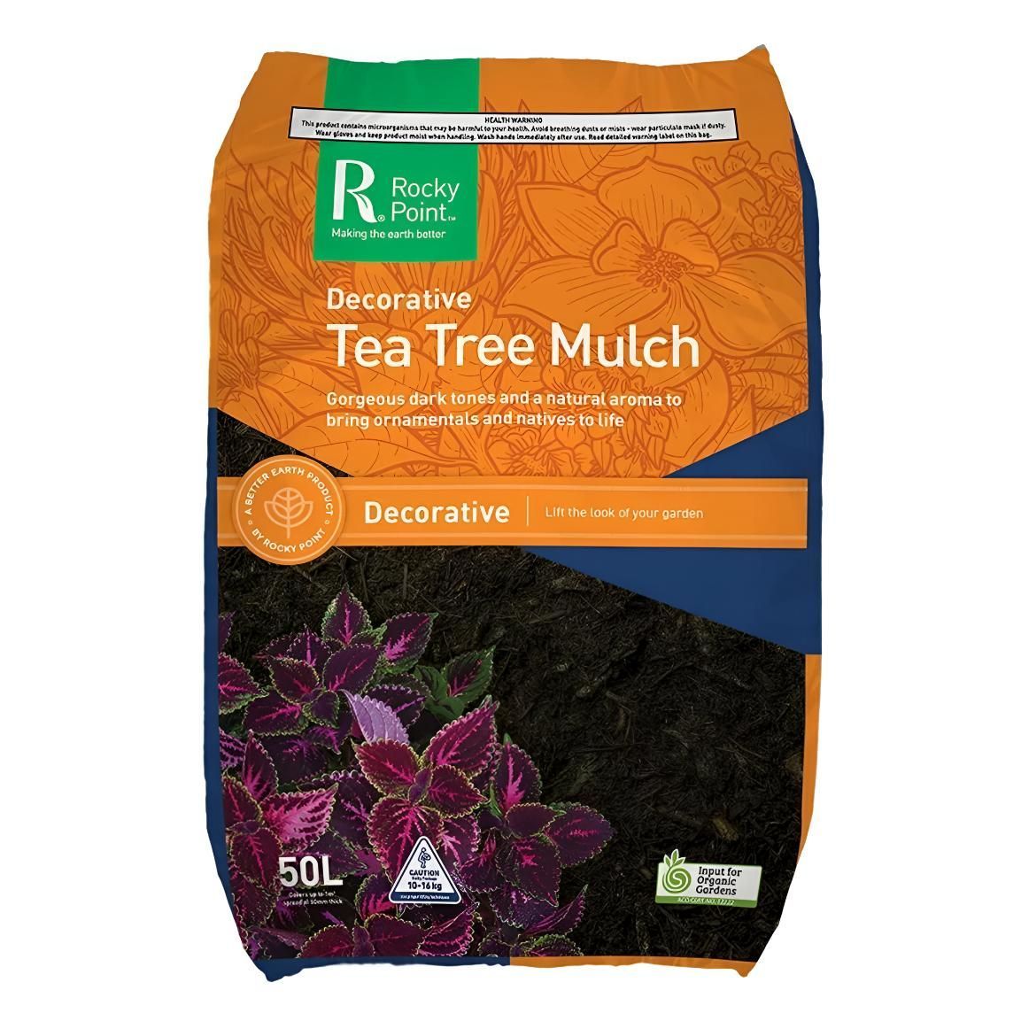 Bag of Decorative Tea Tree Mulch — Beehive Property Maintenance in Emerald, QLD