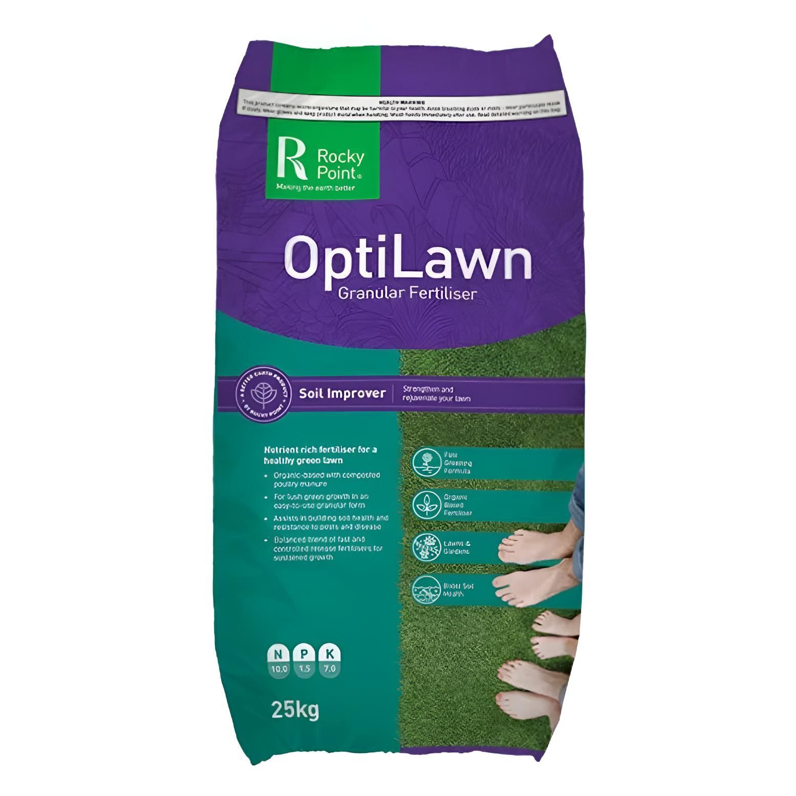Bag of Optilawn Grass Fertilizer — Beehive Property Maintenance in Emerald, QLD