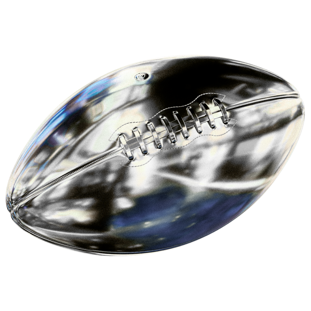 Metallic football.