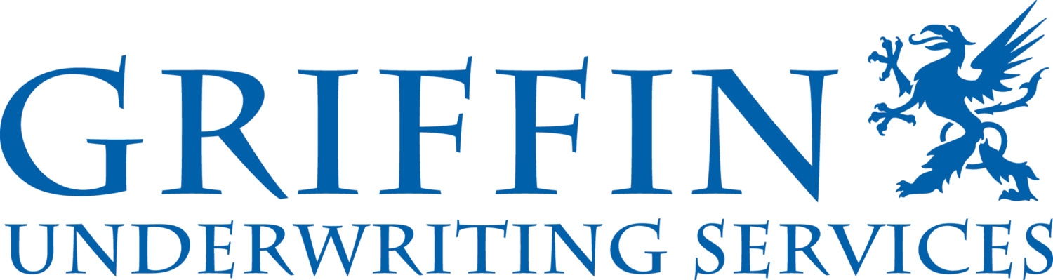 The logo for griffin underwriting services has a lion on it