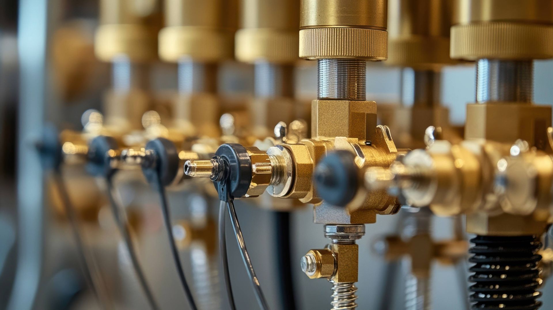 Multi-point lubrication system with multiple lines connected to machinery at Slick Rollers near Flor