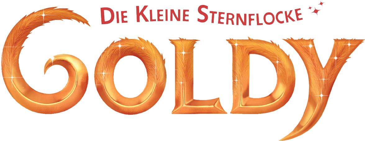 The word goldy is written in gold on a white background