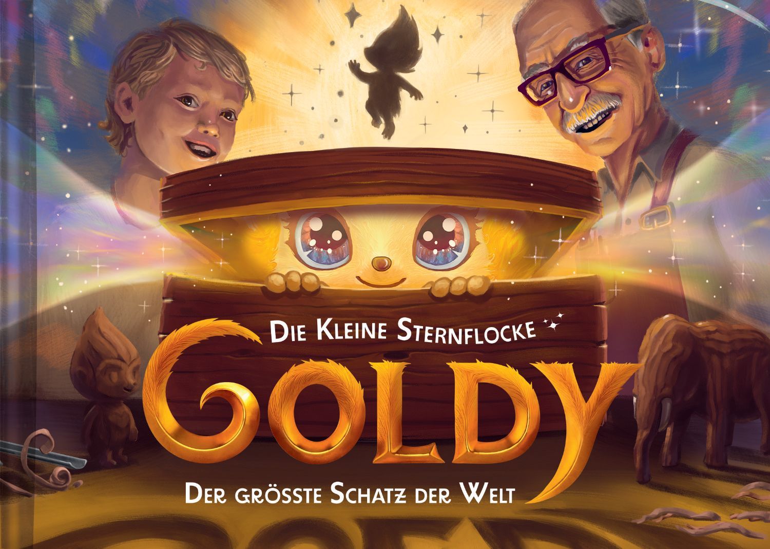 Ein Buch mit dem Titel „Goldy“ hat GOLDY auf dem Cover