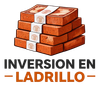Ilustración de ladrillos rojos apilados con el texto “INVERSIÓN EN LADRILLO”