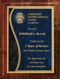 Hi-Gloss American Walnut piano finish wood plaque