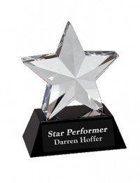 Optic Crystal Triumph Star Award