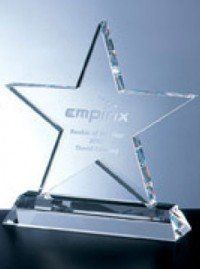Optic Crystal Motivation Star Award