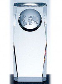 Optic Crystal Beveled Globe Column