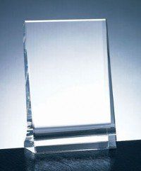 Optic Crystal Wedge Plaque