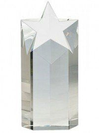 Optic Crystal Star Obelisk Award