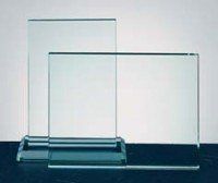 Jade Rectangular Award With Jade Glass Bases (Vertical Or Horizontal Design)