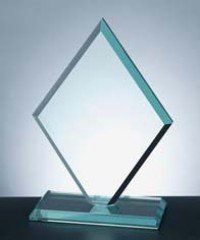 Jade Diamond Award With Jade Glass Base