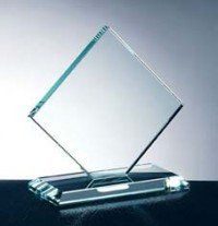 Jade Square Award With Jade Glass Base