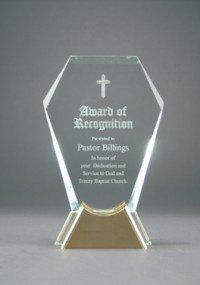Jade Pinnacle Award With Brass Stand