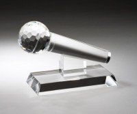 Custom - Optic Crystal Microphone Award