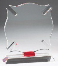 Custom - Optic Crystal Shield Award