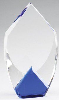 Optic Crystal Super Blue Diamond Award