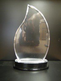 Acrylic Flame Award Black base